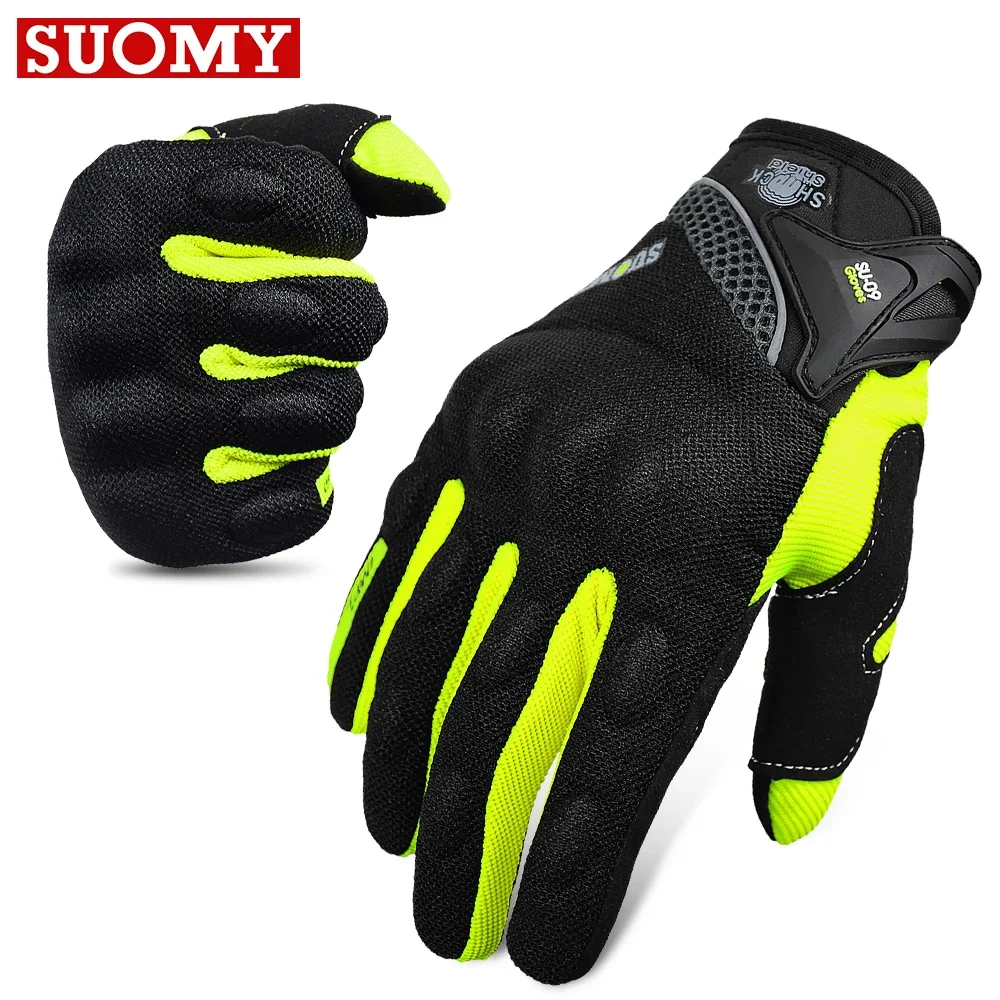 Summer Motorcycle Gloves Men Women Motocross Racing Gloves Suomy Full Finger Protective Sports Guantes Moto Driver Driving Glove