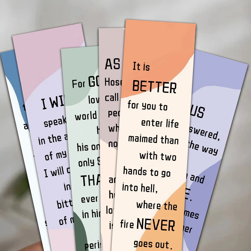 30pcs Concise Bible Bookmarks Multifunctional Reading Page Markers Book Markers DIY Decorative Page Holders Paper Cards