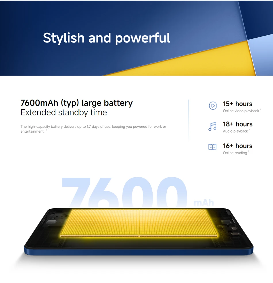 Global Version POCO Pad C1 9.7"2K 120Hz crystal-clear display Wi-Fi 8MP Snapdragon® 6s 4G Gen 2 Mobile Platform 7600mAh