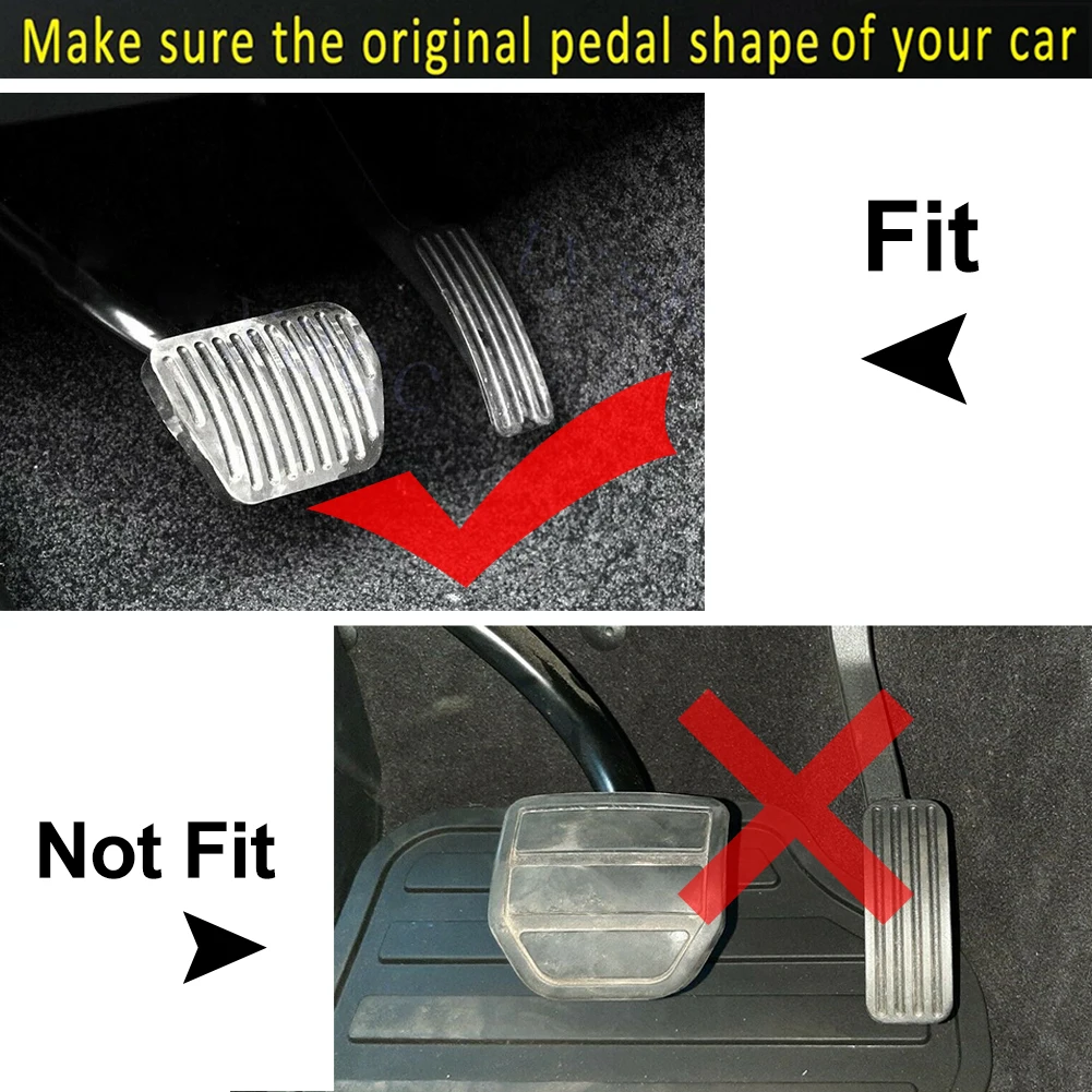 3pcs AT Foot Gas Brake Pedals Cover Kit For Land Rover Range Rover/Sport 2013-2021 Discovery 5 2017 2018 2019 2020 2021 LHD