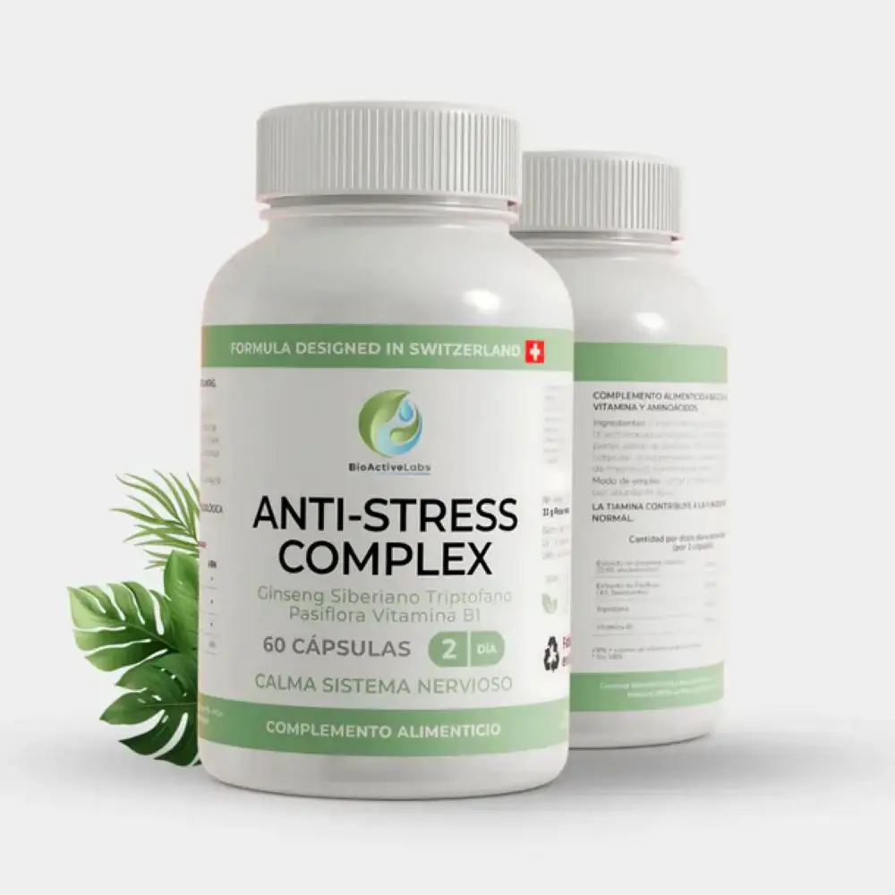 Anti-stress complex |   Calm without drowsiness or dependence -60 vegetable capsules |   Bioactive labs