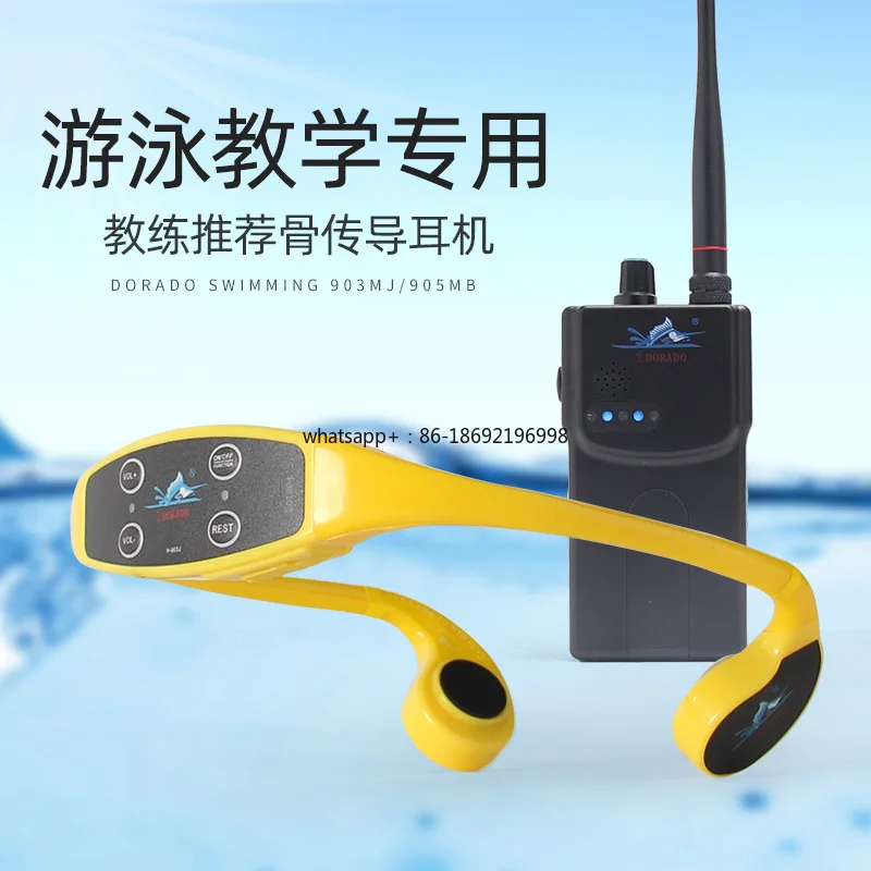 Headset Headphone for Swimming Coach Training Three Generations H904j Waterproof Radio Walkie-talki Bone Connection