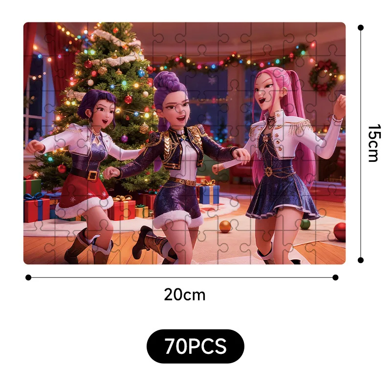 3D クリスマス木製ジグソーパズル悪魔ハンターテーマボードゲームおもちゃルミゾイキャラクターパターンパズルグッズキッズギフト