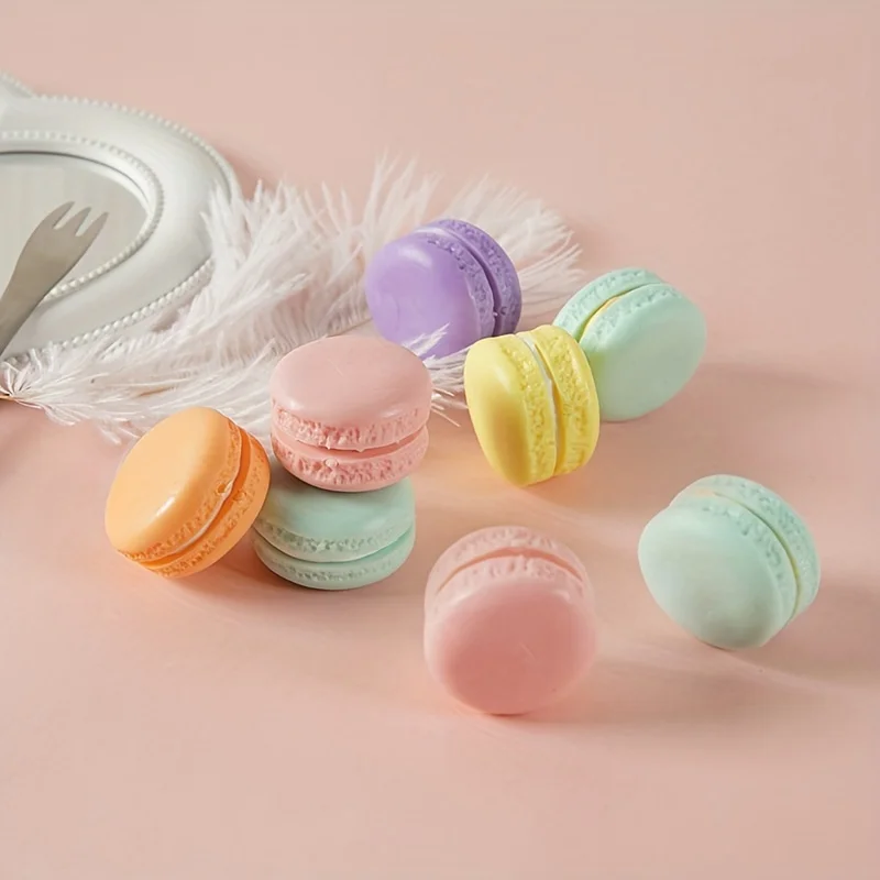 3 Stück 3,5 cm realistische gefälschte Macaron-Modellbonbons – französische Dessert-Requisite aus PVC für Präsentation, Fotografie, Partydekoration und TikTok-Videos – Detail 8