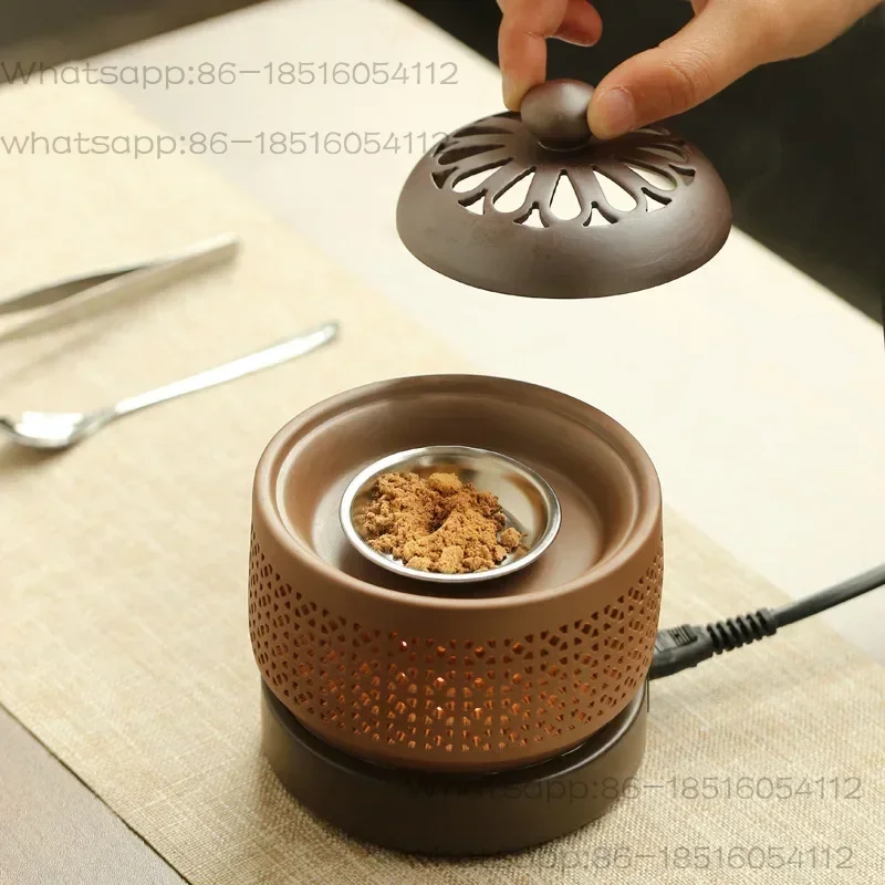 Timed Temperature Regulation Heating Electronic Aromatherapy Stove Home Interior/study/office/tea Room/hotel Seal Incense Tools