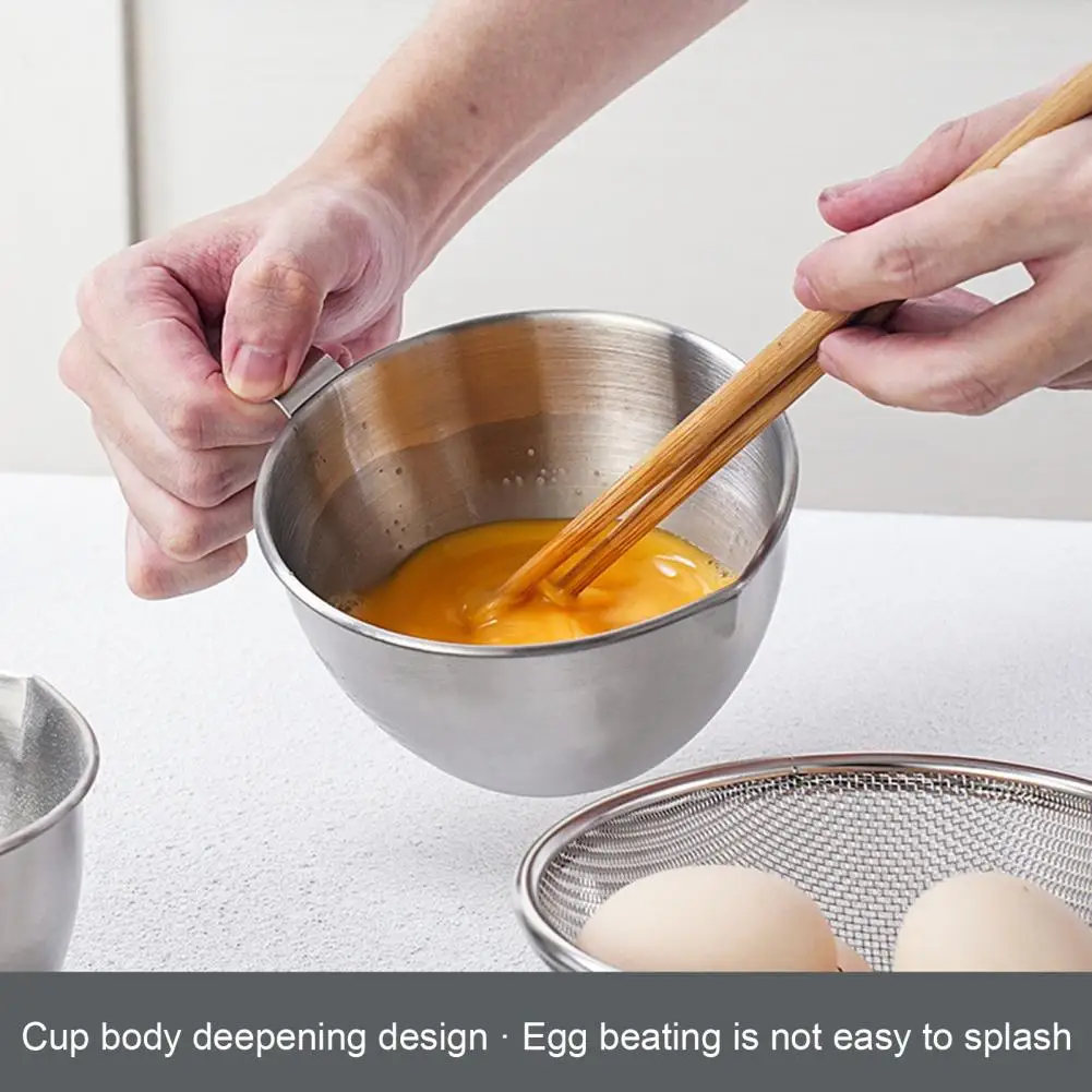 

Food Grade Measuring Cup 304 Stainless Steel Measuring Cup With Handle Scale Capacity Multifunction Egg Liquid For Precise