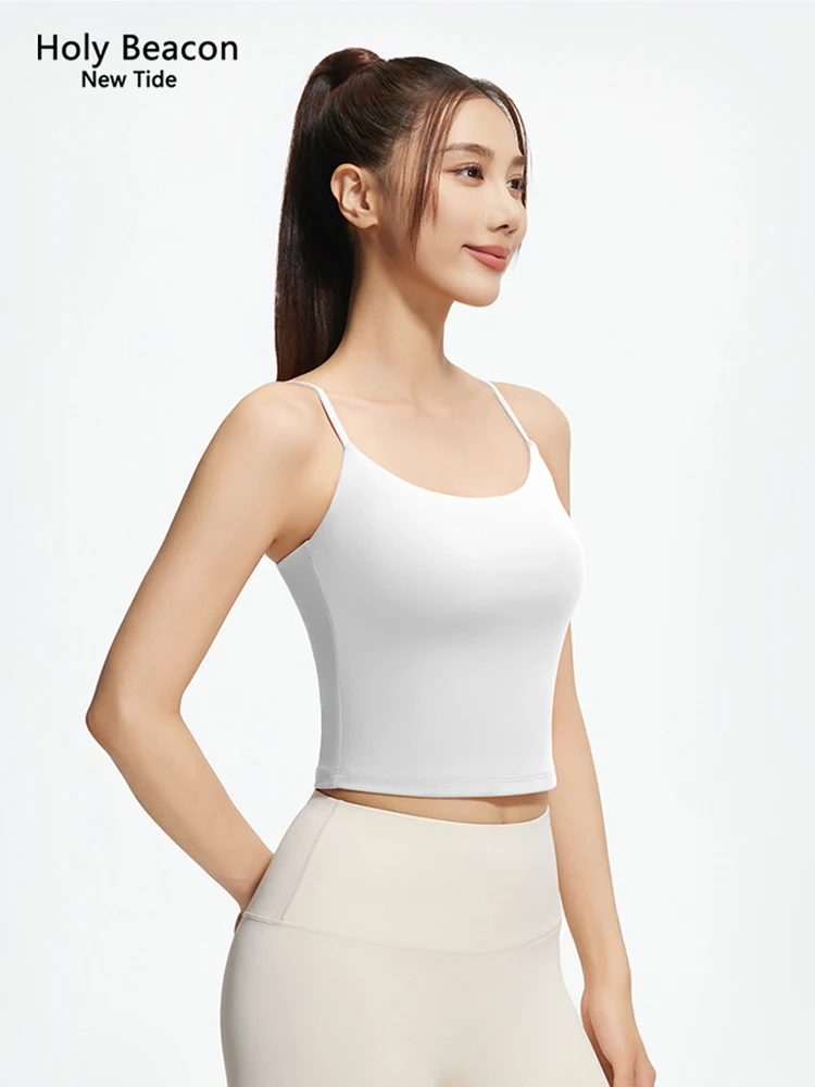 

Женская майка для йоги и спортзала Holy Beacon Y2k, сексуальные топы на бретельках с открытой спиной для тренировок, дышащая спортивная футболка для бега