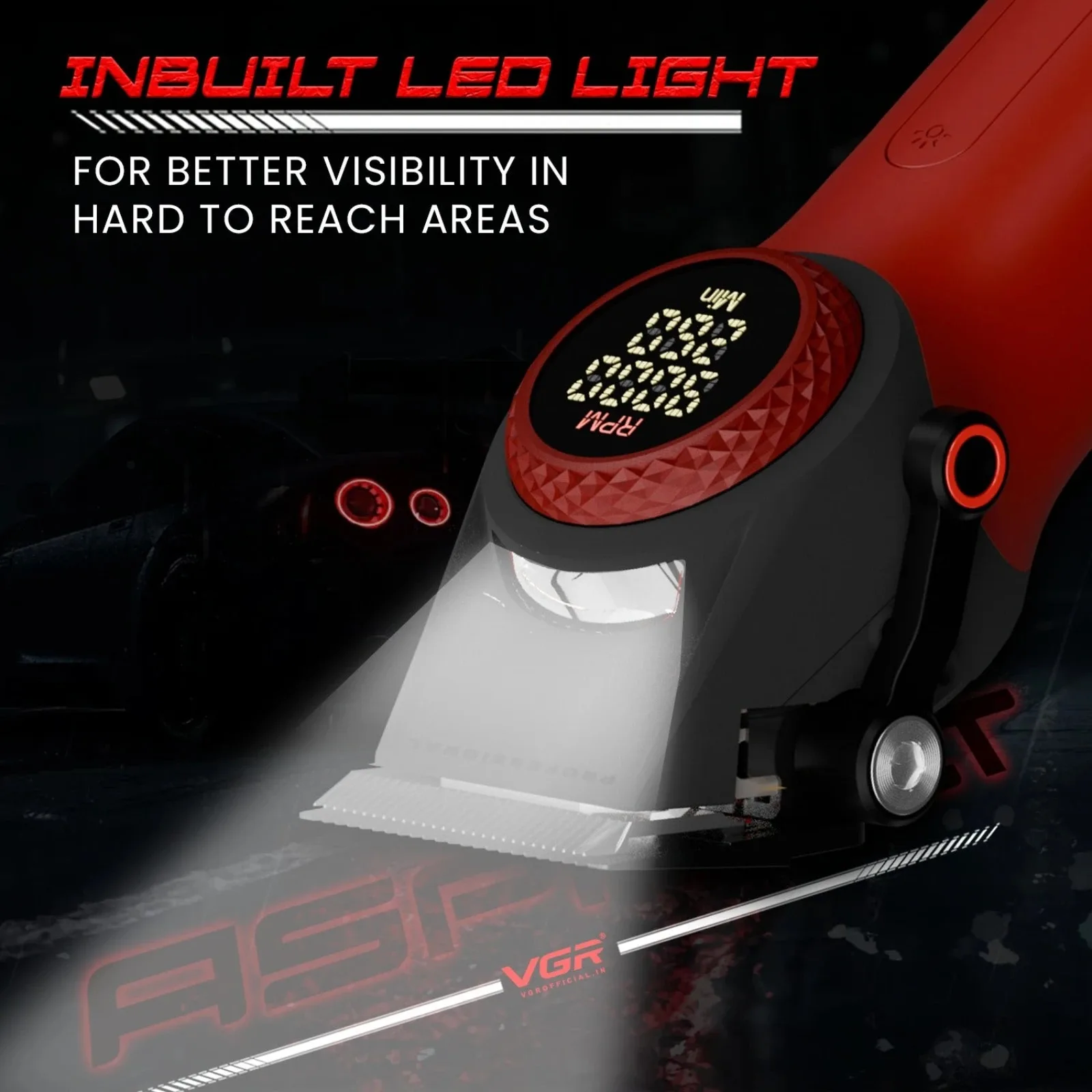 VGR Hair Trimmer Professional Cordless Hair Cutting Machine Electric Hair Clipper 9000 RPM Barber Clipper Trimmer for Men V-001