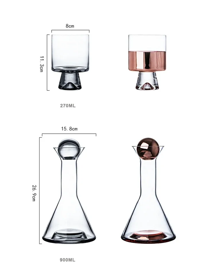 Water Jug and Glass Set,crystal Wine Glasses Cup Set Bar Accessories,Nordic Light Luxury Cold Kettle Wine Milk Bottle