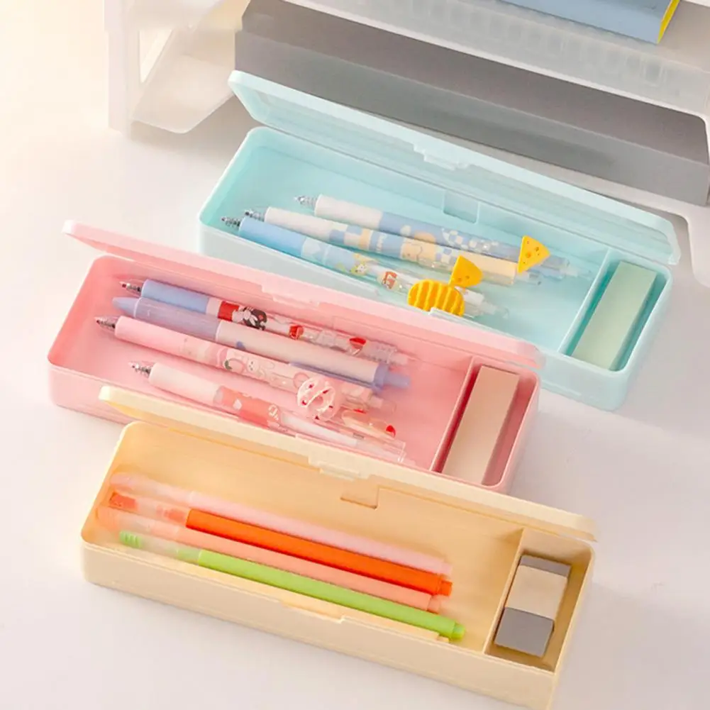 Fashionable Stationery Box Capacity Stationery Box Capacity Double-sided Double Layers Stationery Box Heavy Duty for Boys