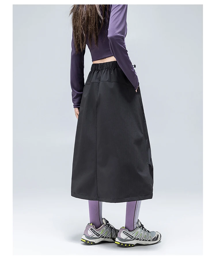 Wasserdichter & Schnelltrocknender A-Linien-Rock für Damen – Schlankmachendes Design mit Verstellbarem Saum für Herbstwanderungen & Outdoor-Sportarten – Detail 10
