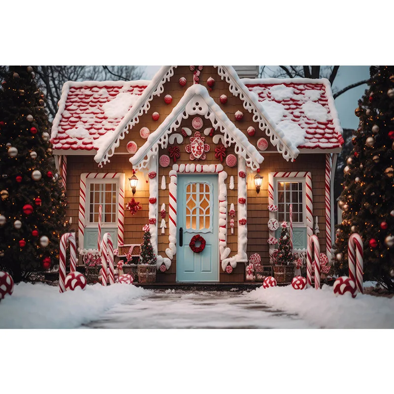 Mocsicka фоны для фотосъемки лес конфеты Дом снег Рождество украшение фоны дети взрослые портрет фото студия реквизит