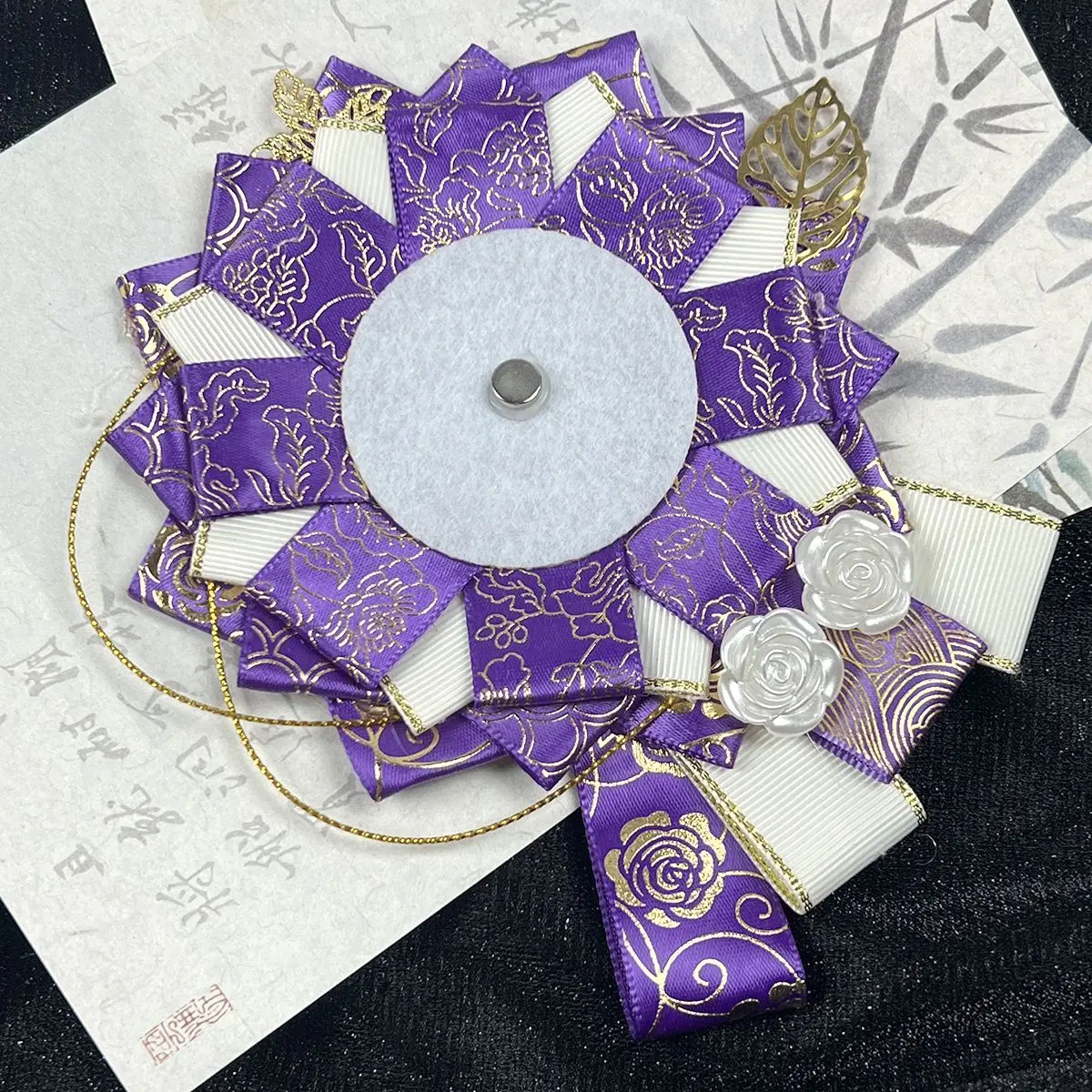 

Ita bag Decoration，Badges holder Base Tray，Luxury Anime cosplay，Lolita Ita bag Accessories，Ribbon Badge Rosette