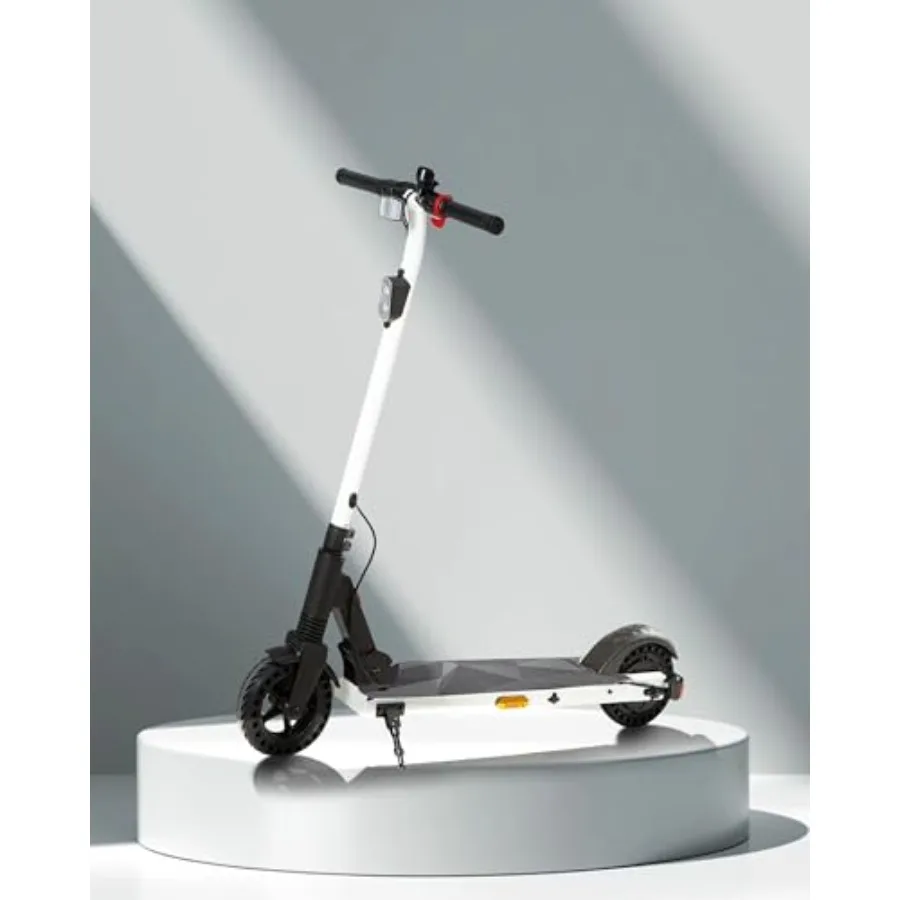 

Electric Scooter for adults, teens, big kids: 500W peak motor, 12-mile range, 15 MPH, 8 flat-free tires, UL certified, foldable
