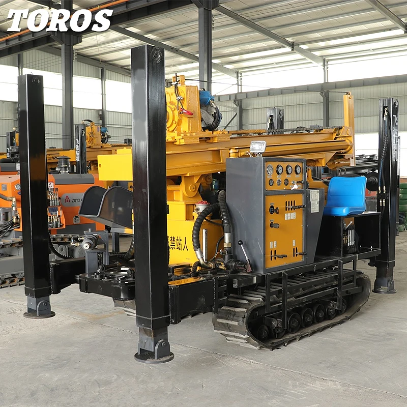 China 400m Crawler Mounted Diesel Engine Driven Borehole Pneumatic Water Drilling Rig Machine Well Drilling Rig