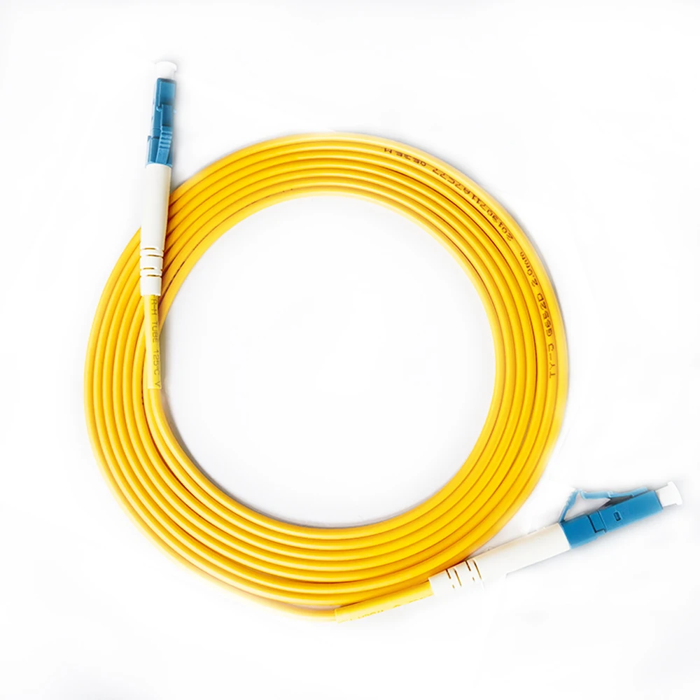 Cabos de remendo de fibra óptica LC/UPC-LC UPC único modo simplex núcleo 2.0mm (3m/5m/10m) 3.0mm (5m) cabo de extensão de fibra óptica