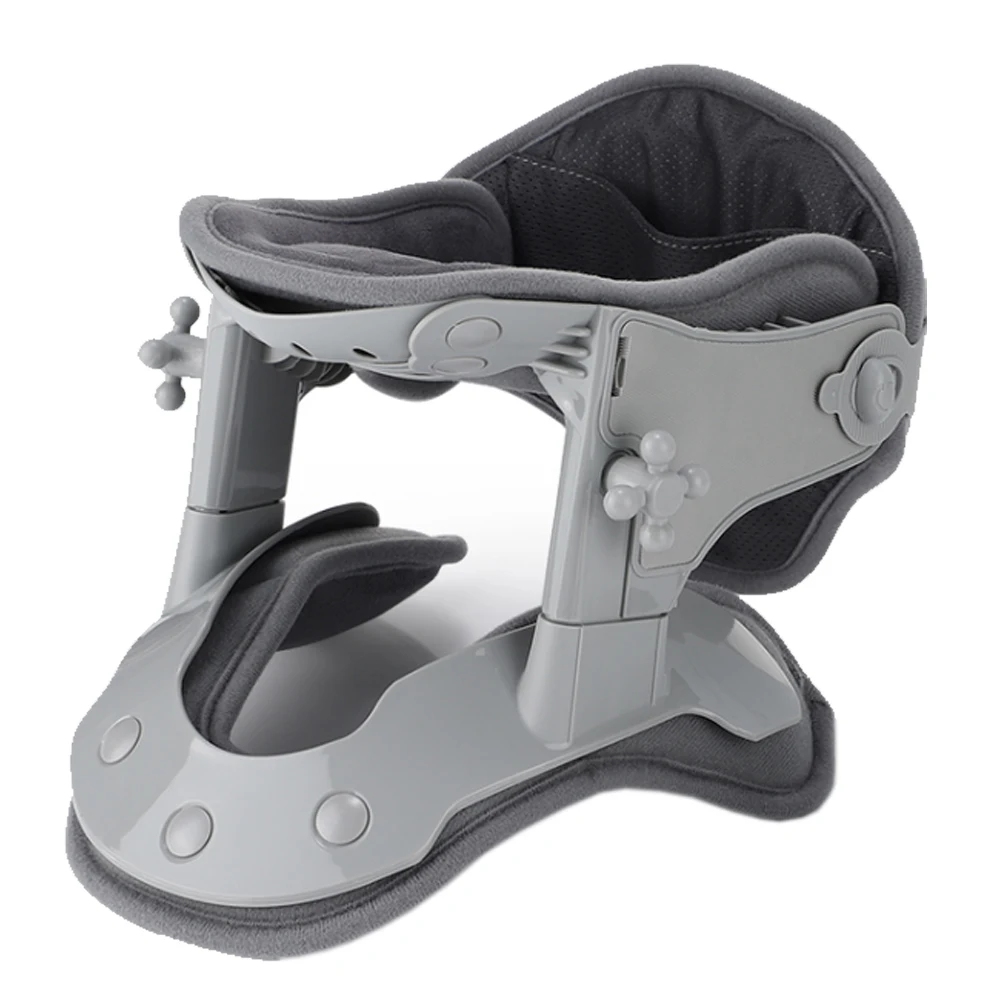 Heated Neck Traction Device Adjustable Cervical Collar Stretcher USB Spine Support for Vertebra Neck Support Massage