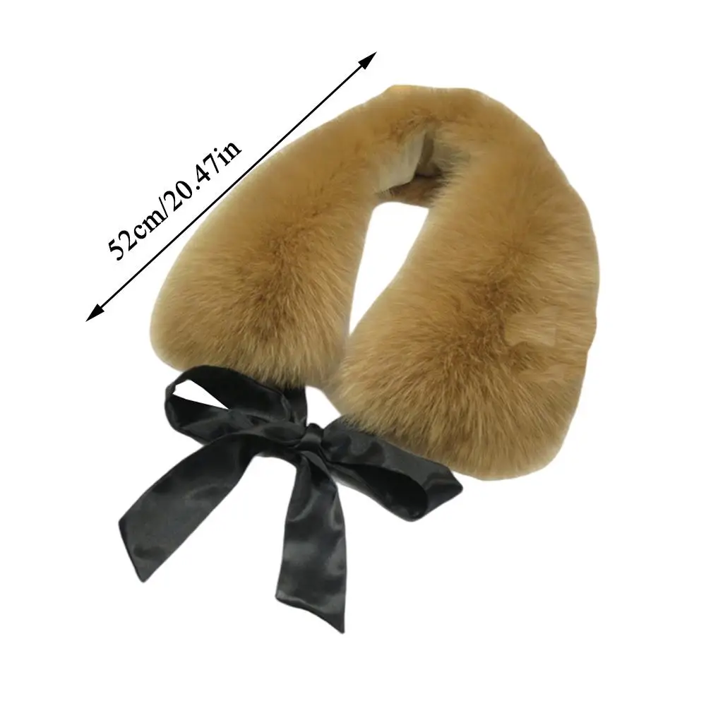 Lenço de gola de pele de guaxinim falso para mulheres destacável gola de pele peluda inverno casaco quente decorativo gola de pelúcia pescoço mais quente