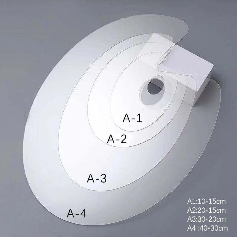 Acrylic Transparent Drawing Oil Painting Board Paint Palette Graffiti Oval Square Art Teaching Supplies