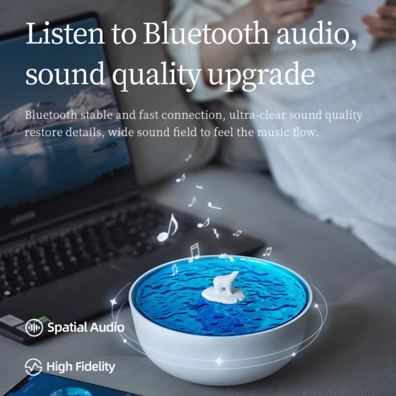 

Беспроводной динамик с подсветкой, ночник с белым шумом, декоративные украшения для дома для гостиной, рождественский подарок