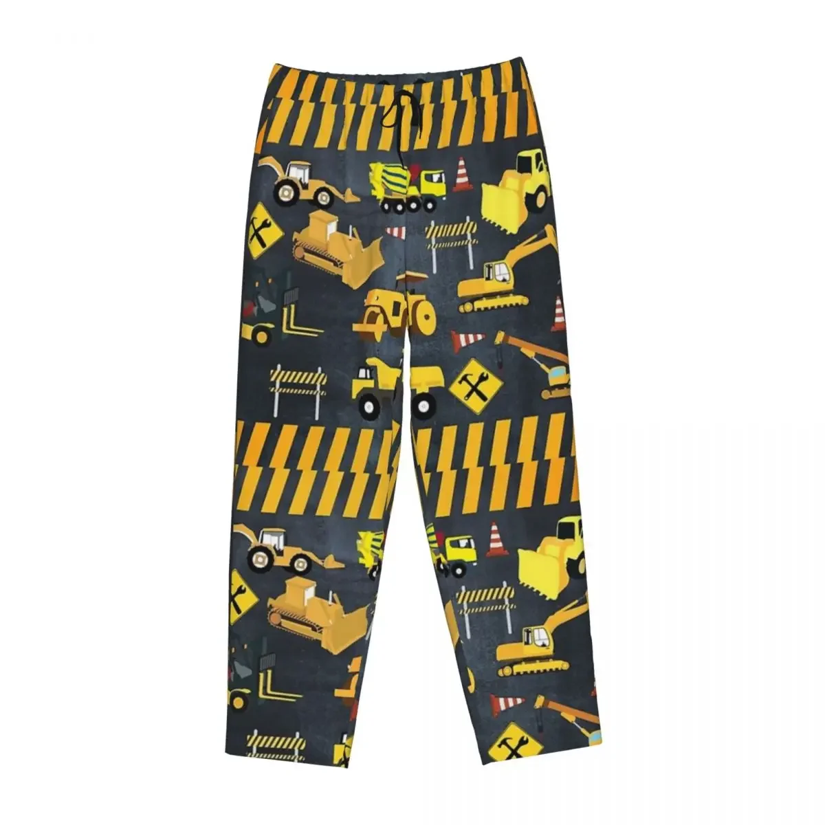 

Custom Construction Trucks Heavy Machinery Kids Boy Women Pajama Pants Lounge Sleep Sleepwear Bottoms with Pockets