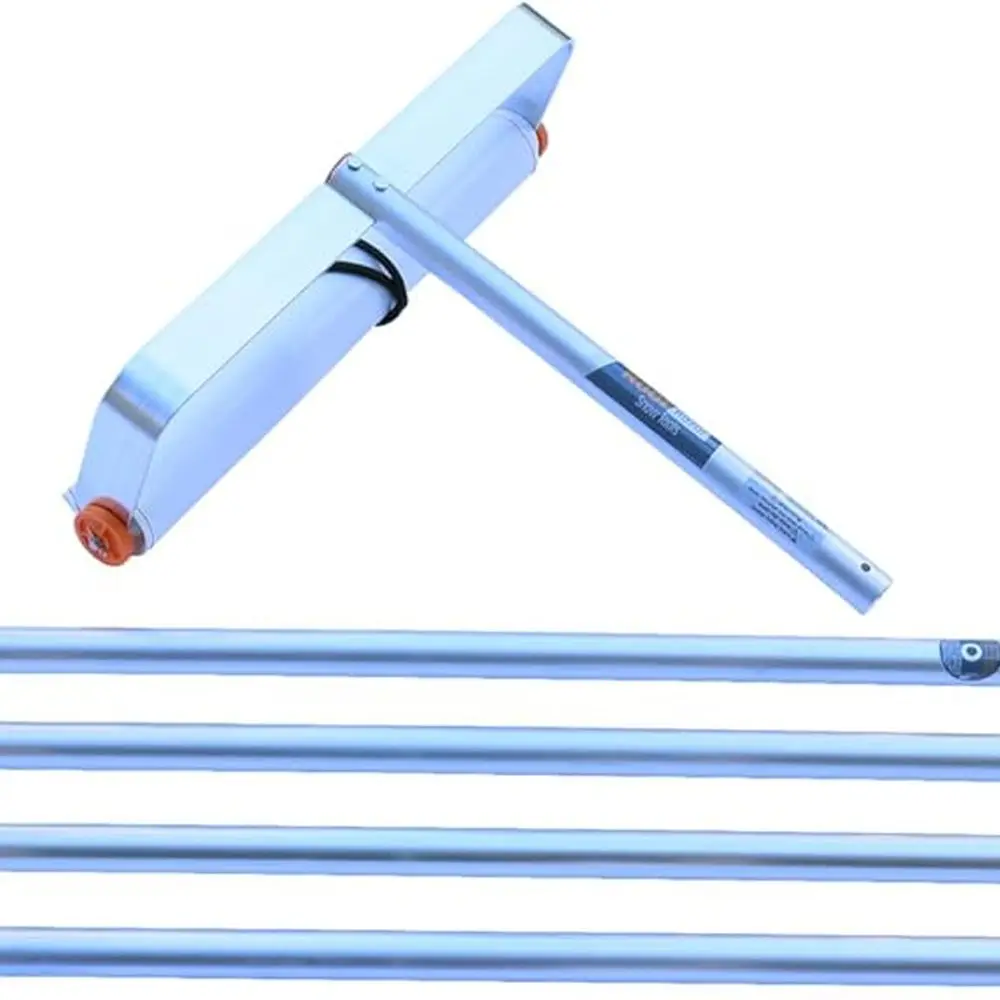 除雪用屋根かきすくい |   25フィートの長いハンドル |   24インチ幅のブレード |   丈夫で破れにくい設計 |   ミンスノータ屋根除雪ツール