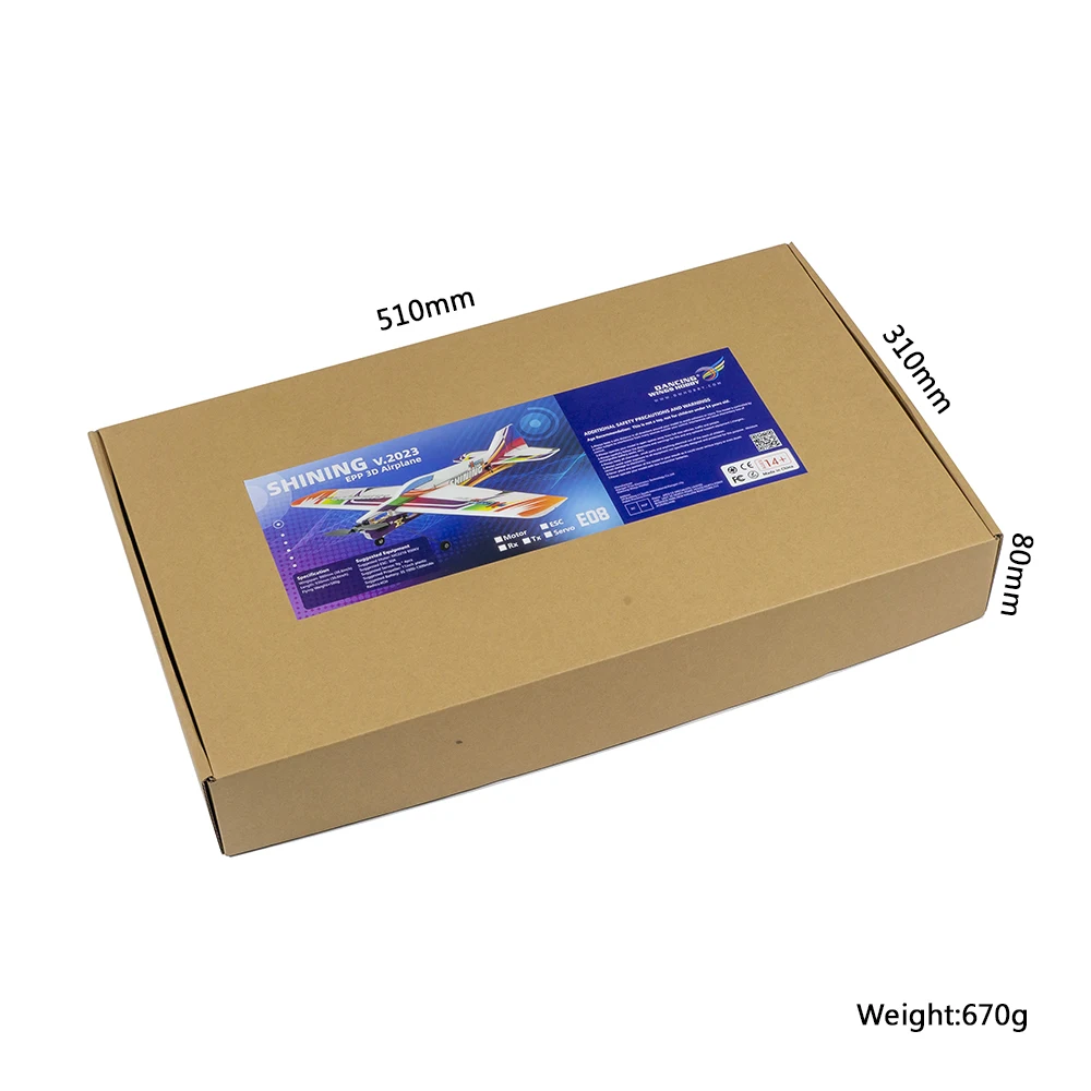 EPP-Schaum 3D RC Flugzeug Modell Glänzende Innen/Außen F3P 980mm Spannweite Fernbedienung Flugzeug Elektrische RC Flugzeug Outdoor Spielzeug – Detail 4
