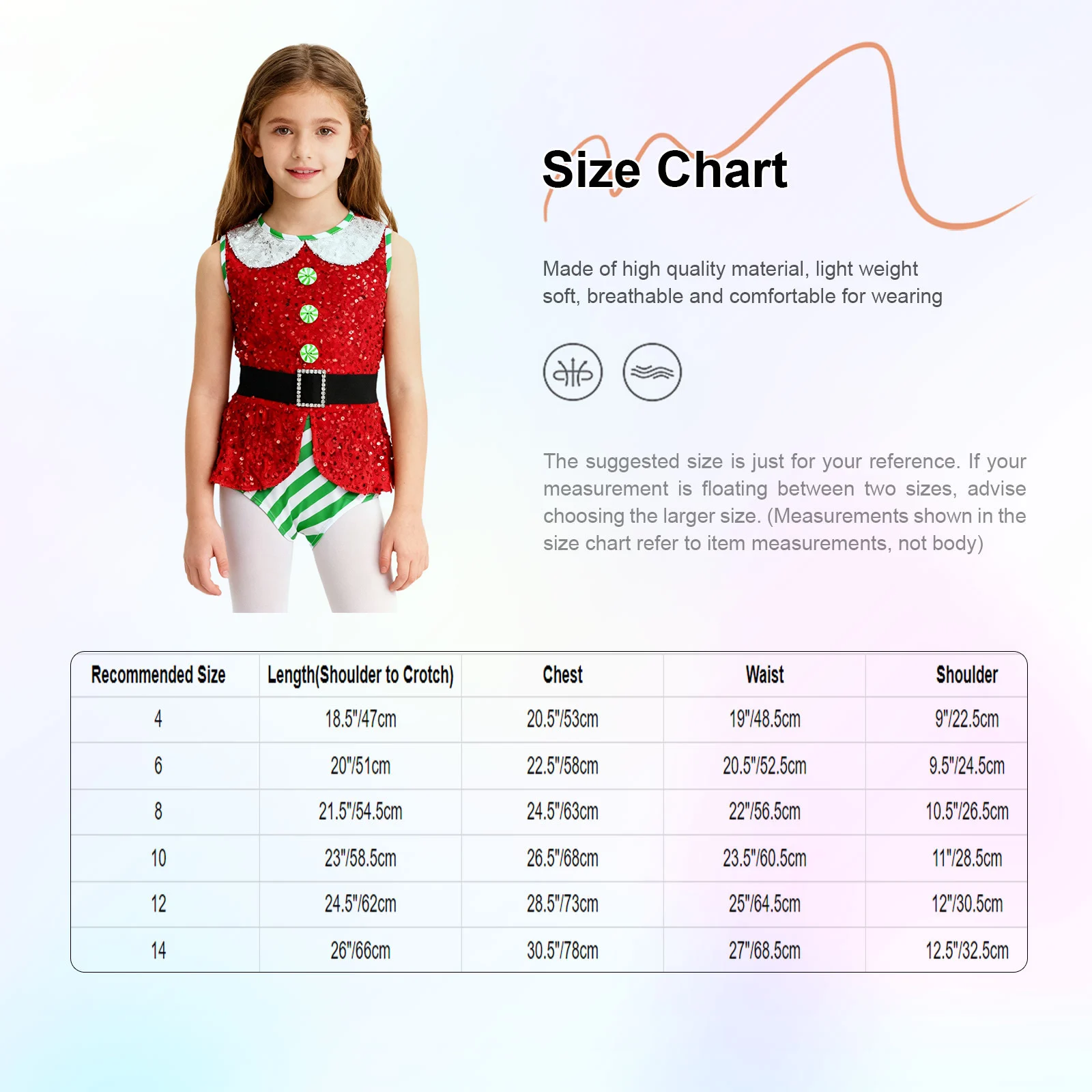 Kids Girls Candy Cane Striped Sequins Ballet Dance Skirted Leotard Unitard Dress Moden Jazz Latin Performance Dancewear Costume