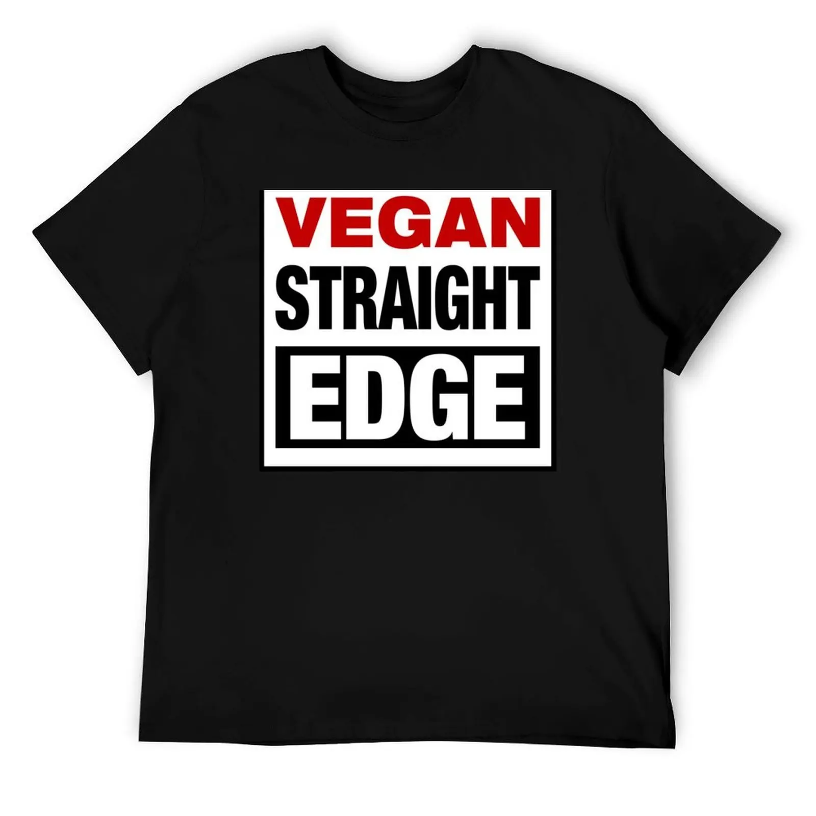 

Vegan Straight Edge T-Shirt man t shirt heavy cotton man graphic t shirt T-Shirt