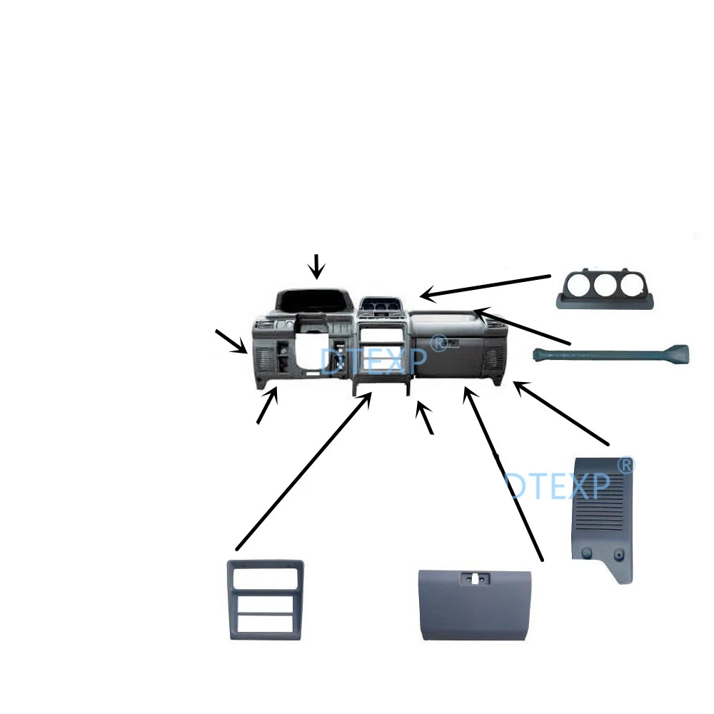 LHD Platform Assy For Pajero V31 V32 V33 V43 Instrument Cover For Montero Utinity Box Trumpet Cover Handle Tape Cover Frame