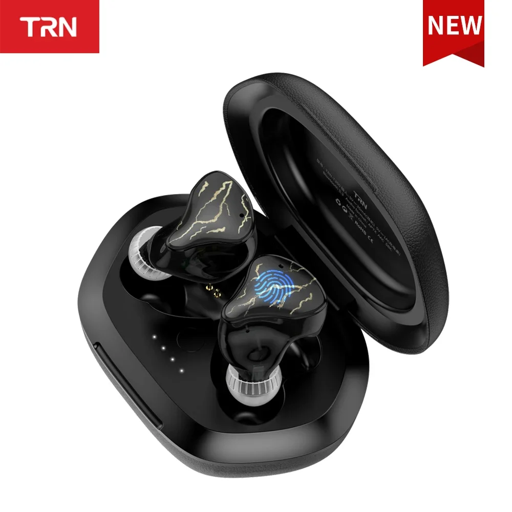 TRN T350 TWS 1BA+1DD 5.3 Bluetooth-compatible Earphones True Double Headset In-Ear HIFI Wireless Charging Cancelling Headset