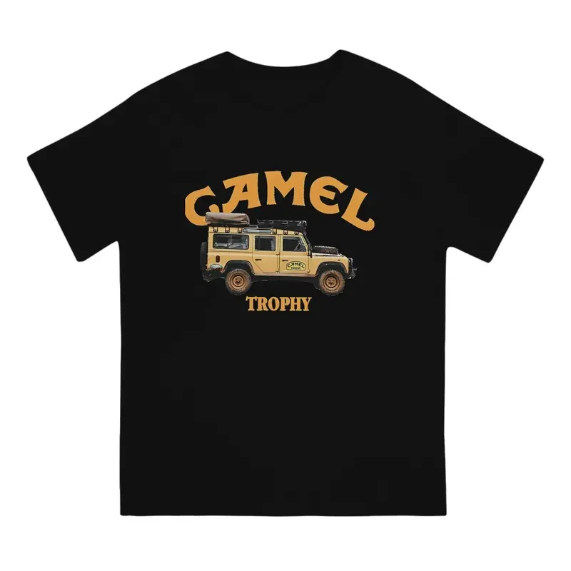 Camelo troféu camiseta masculina, gola redonda clássica, camiseta básica, personalizar roupas, streetwear criativo, presente