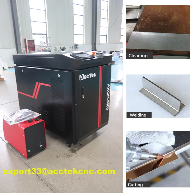 

Hand Held Laser Metal Cleaning CNC Laser Cutter Fiber Laser Welding Machine spawarki with Auto wire Feeder