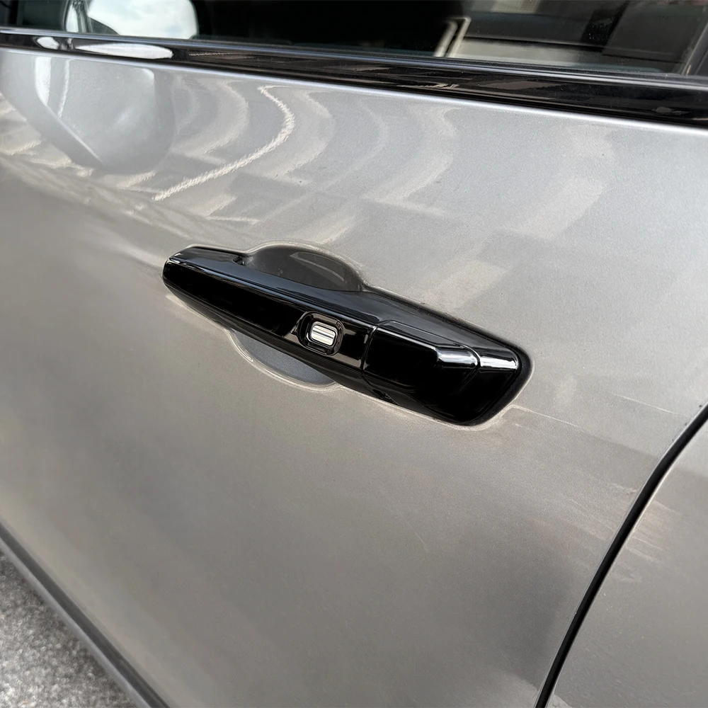 

Автомобильные декоративные полоски для Chevrolet Equinox 2025 2026, углеродное волокно, ярко-черные автомобильные наружные дверные ручки, накладка с левым рулем