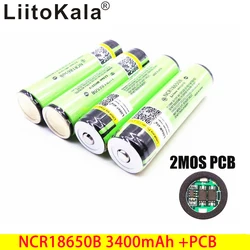 Gorący oryginalny LiitoKala 18650 3400 mah NCR18650B 3.7 v 3400 mah 18650 litowy akumulator do baterii latarki