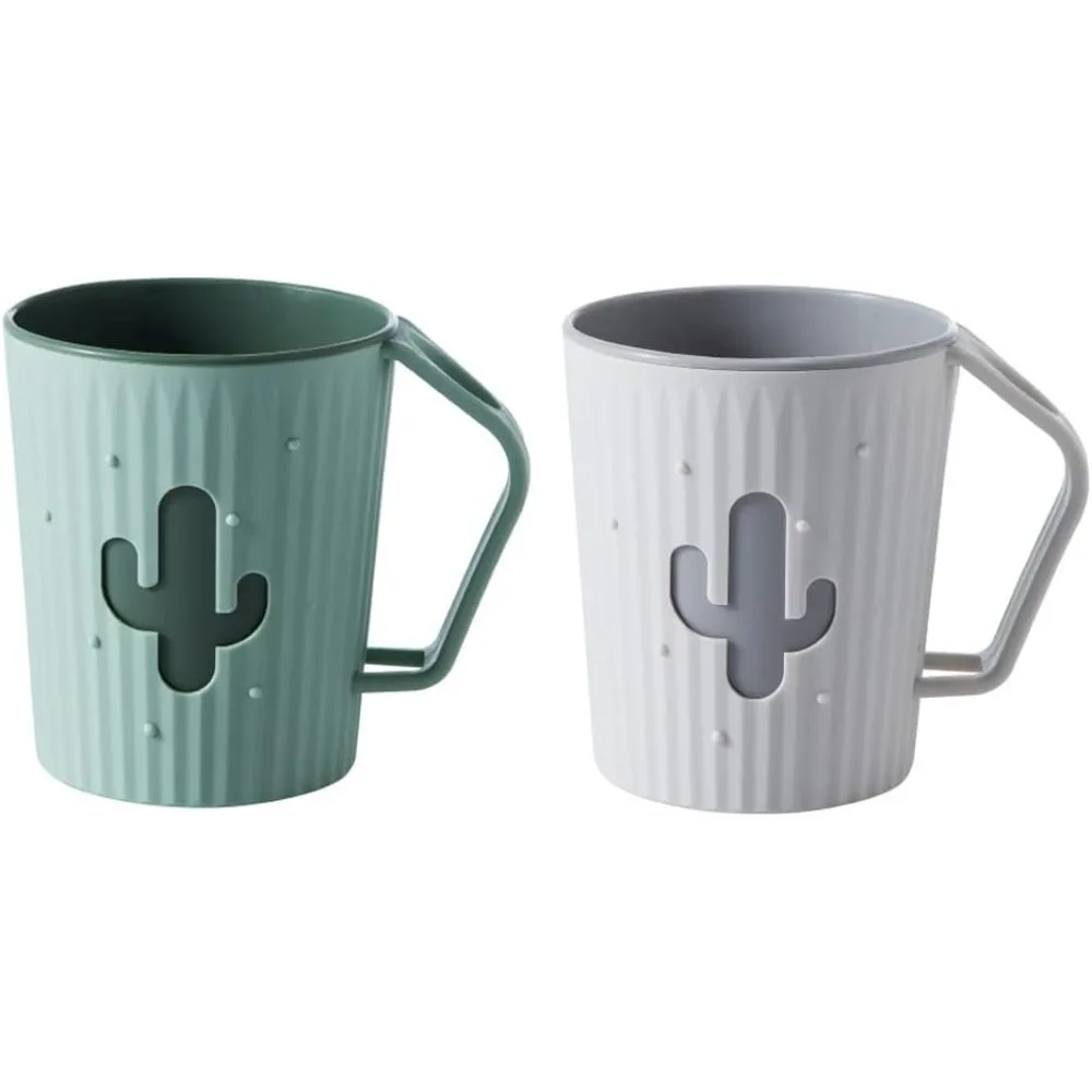 Taza para enjuague bucal para baño infantil, 360ML, Material PP, taza para cepillo de dientes anticaída, 2 uds.