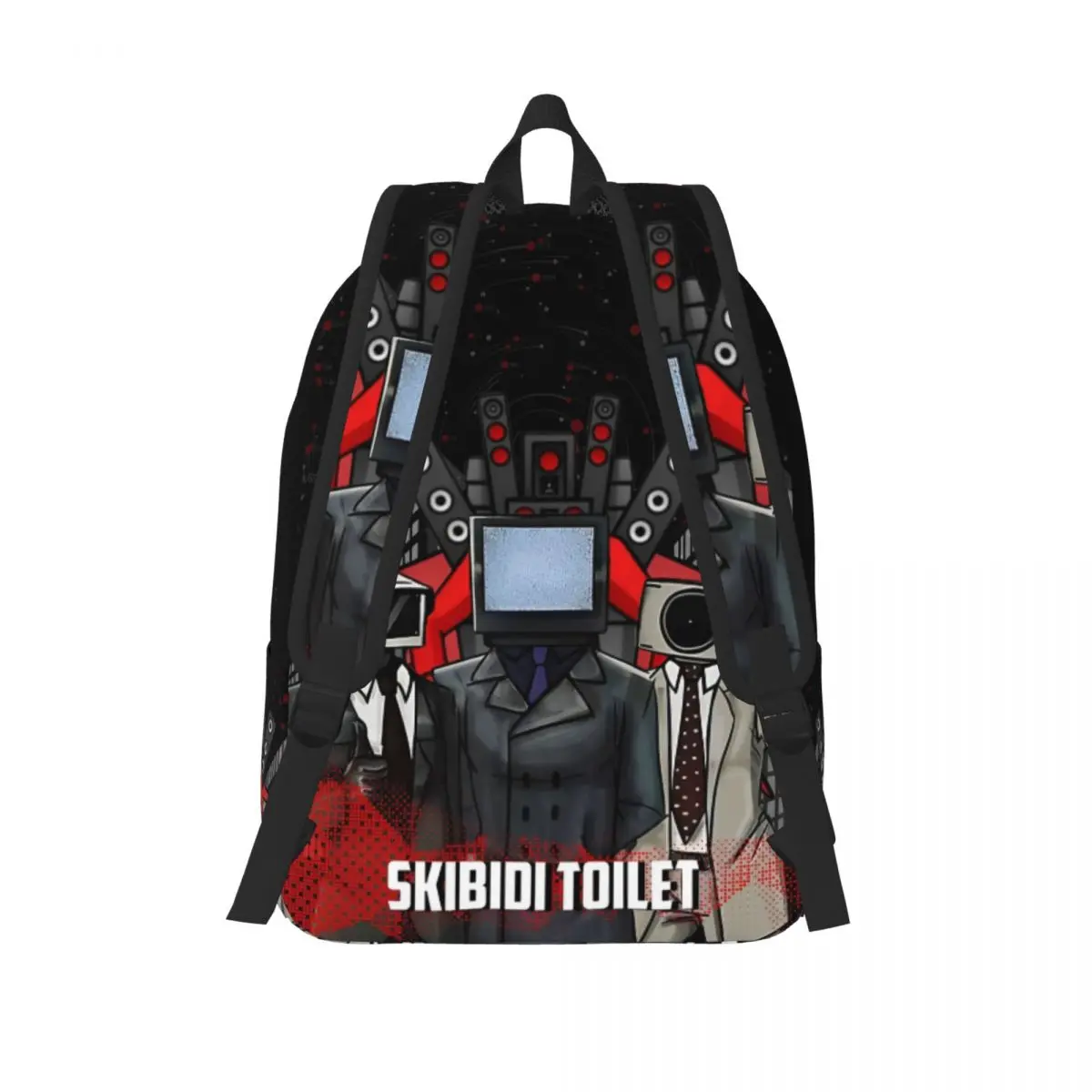 Skibidi Toilet Speakerman Cameraman Mochila clásica Estudiante ligero TVman Humor Mochila Hombres Mujeres Bolso de hombro para computadora portátil