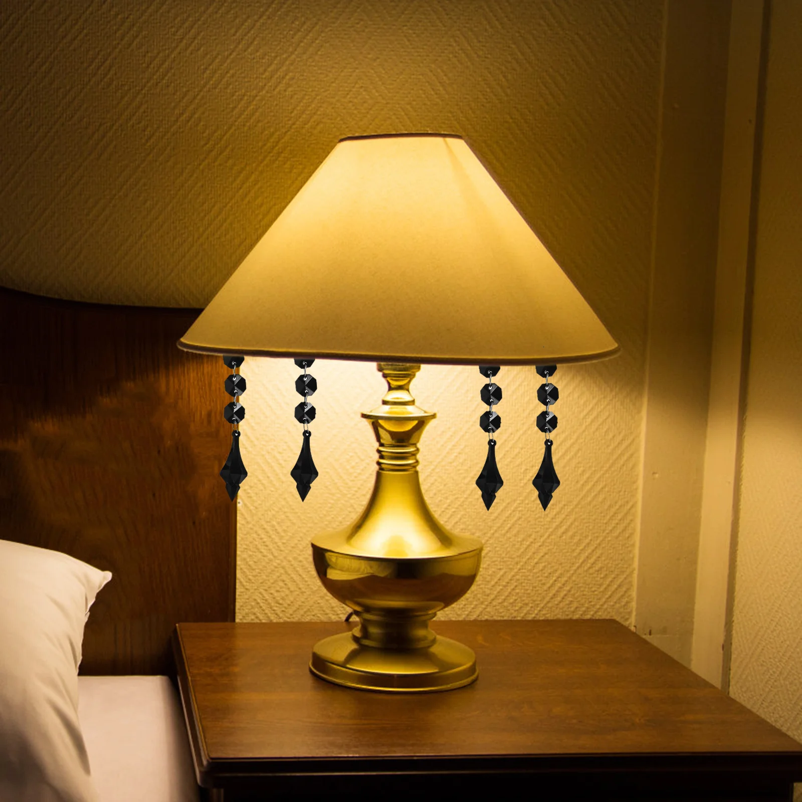 

10Pcs Chandelier Decoration Acrylic Prism Drops Irregular Cone Crystal Beads for DIY Decorative Lighting Suncatcher