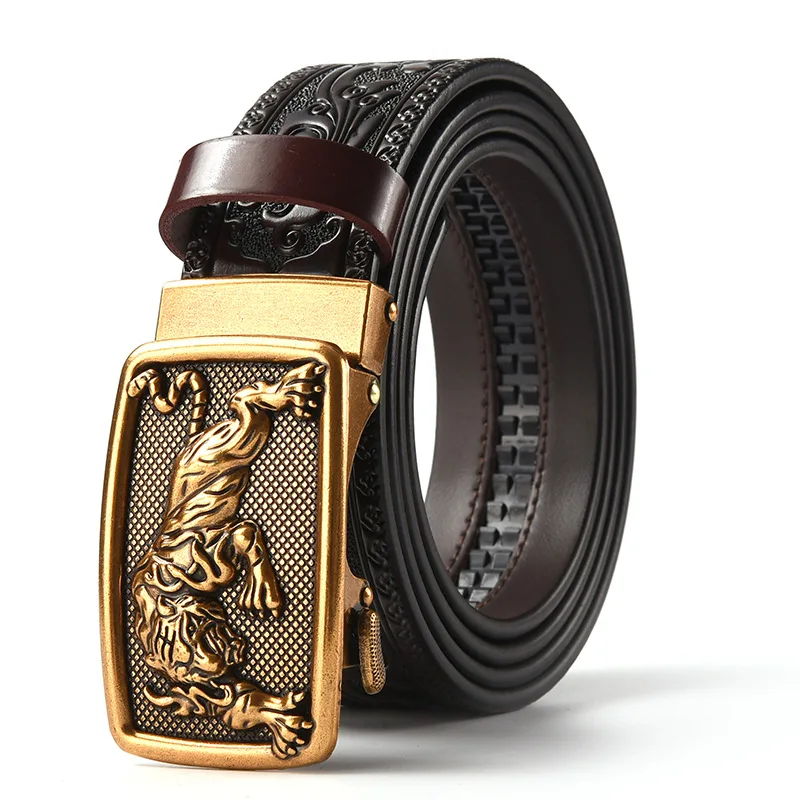 

Men's Auto Lock Buckle Belt Formal Business Strap Belts