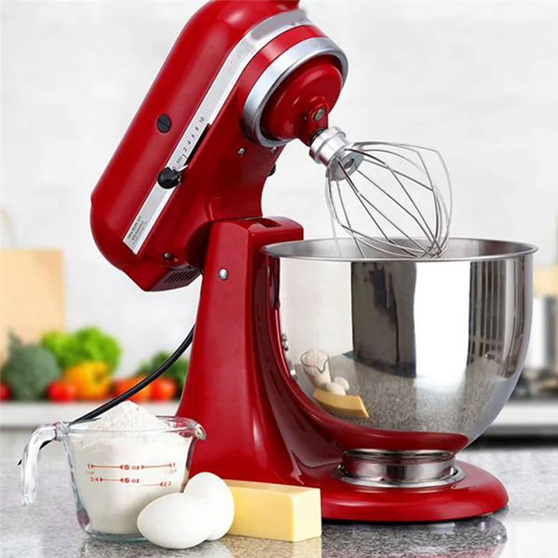 A74G-Edelstahl-Schüssel-Ei-Schläger für KitchenAid 4,5–5 Quart Standmixer mit neigbarem Kopf für KitchenAid Mixer-Schüssel, spülmaschinenfest