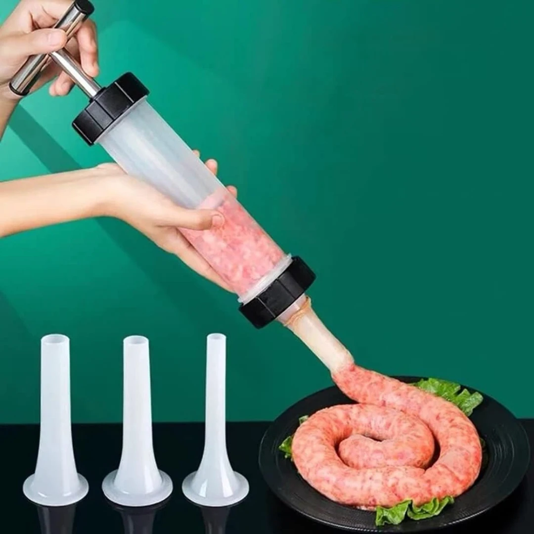 8 # Kunststoff-Wurstfüllrohr, manuelles Wurstfüllgerät, geeignet für die Herstellung von 3-teiligen Haushaltswurstsets – Detail 3