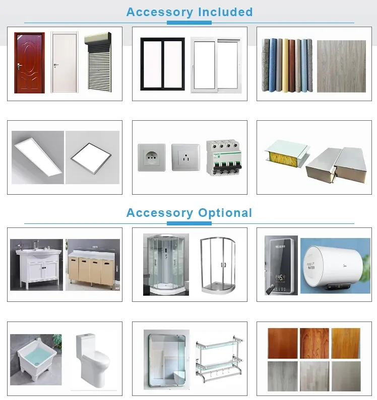 High Quality Modern Design 40ft Mobile Home Fully Furnished Tiny Container Villa House 2 Bedrooms