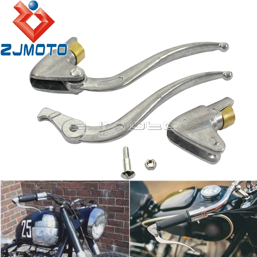 1 Pair Motorcycle Aluminium Hand Grip Brake Clutch Lever For Zundapp DB DS DBK KS KS750 M72 R71 K750 Sidecar Brakes Control Kit