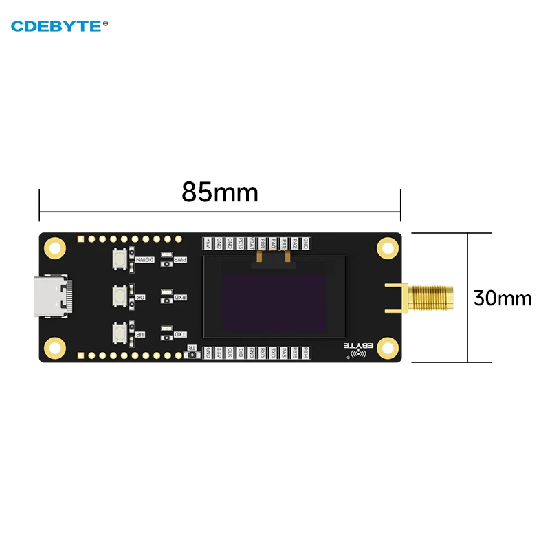 LoRa Offline Test Kit LoRa Module OLED Screen CDEBYTE E22-400MBH-SC with E22-400M30S Long Range RF Transceiver Test Board