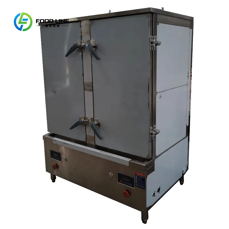 

Customized Commercial Electric Tamale Rice Noodle Dumpling Steamer Industrial Double Door Kitchen Food Steamers