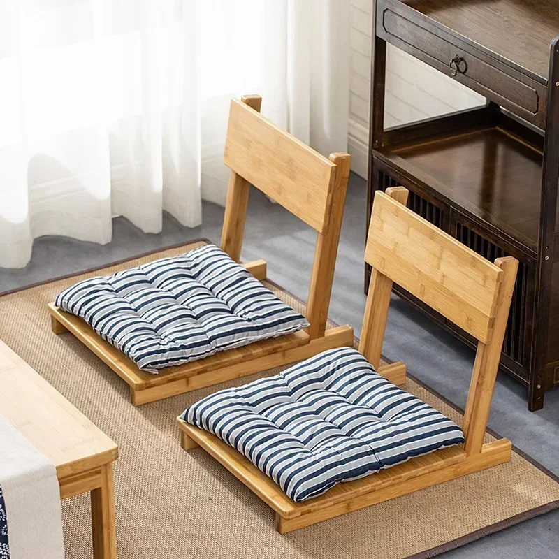 

Japanese Tatami Lazybones and Room Chairs, Balcony Window Chairs, Solid Wood Simple Bed Backrest Chairs