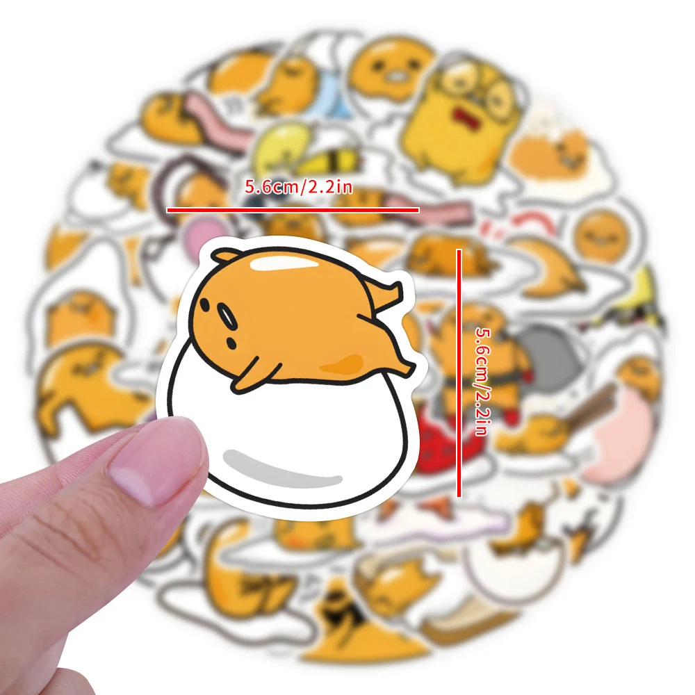 10/30/60pcs Sanrio Cartoon Anime Gudetama Stickers for Suitcase Stationery Waterproof Funny Classic Decal Kids Toy Birthday Gift