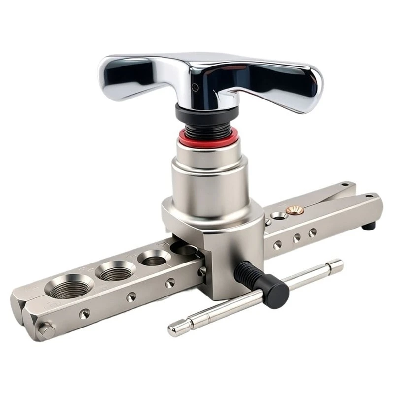 BHTS-Eccentric Flaring Tool Kit 45°, 9 Hole Metric Imperial Tube Flarer For Copper Aluminum Pipe