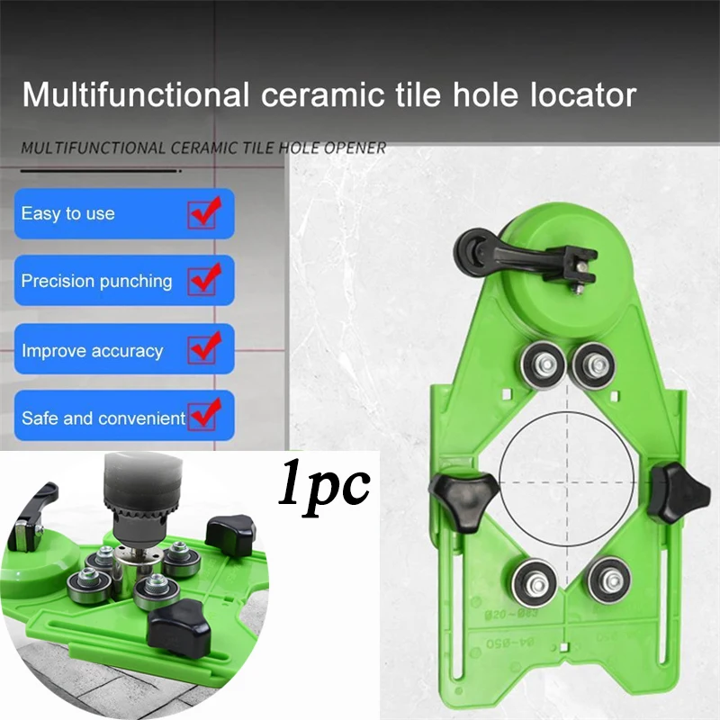 

4-83mm Glass Ceramic Tile Hole Drilling Locator Auxiliary Tool With Suction Cup Hole Saw Guide Fixture Multifunctional Hand Tool