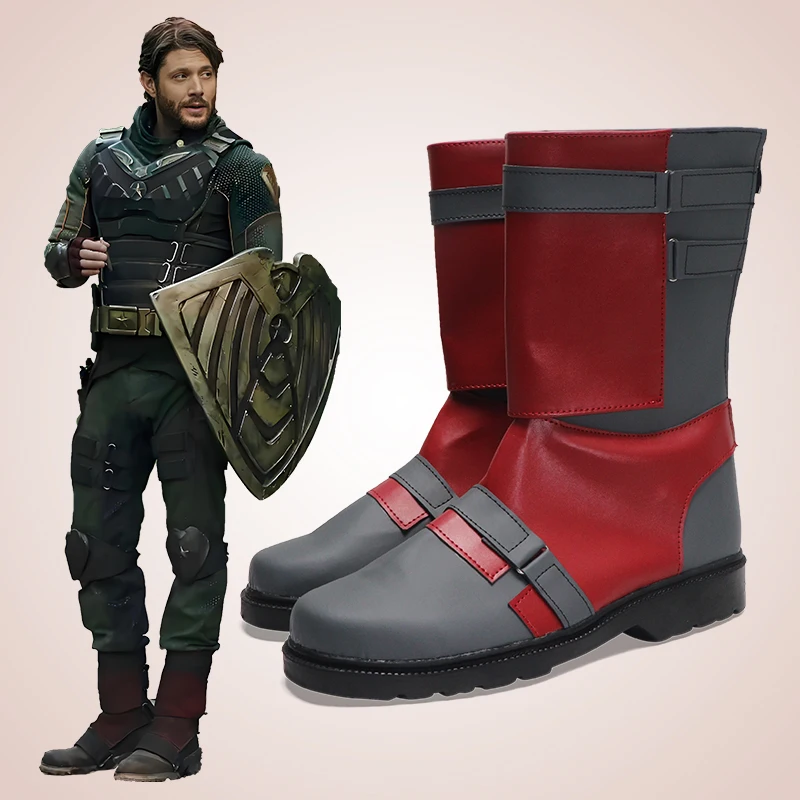 Male Soldier Boy Cosplay Shoes Boots Movie Boys Roleplay Footwear Halloween Costumes Props